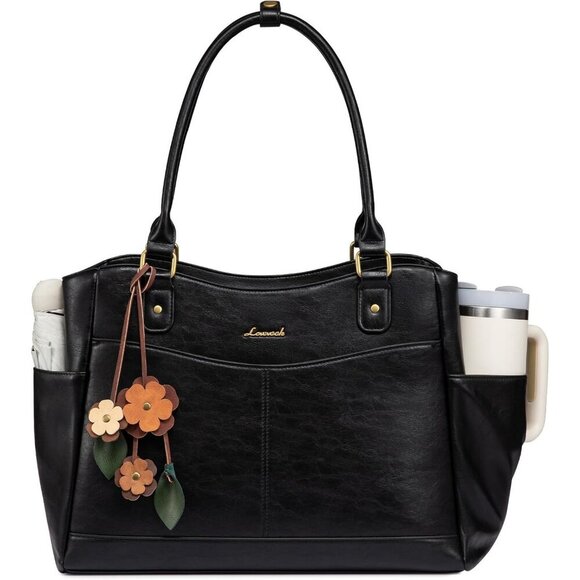 Handbags - Leather Laptop Bag for Women Vintage Work Tote Computer Office Professional bag